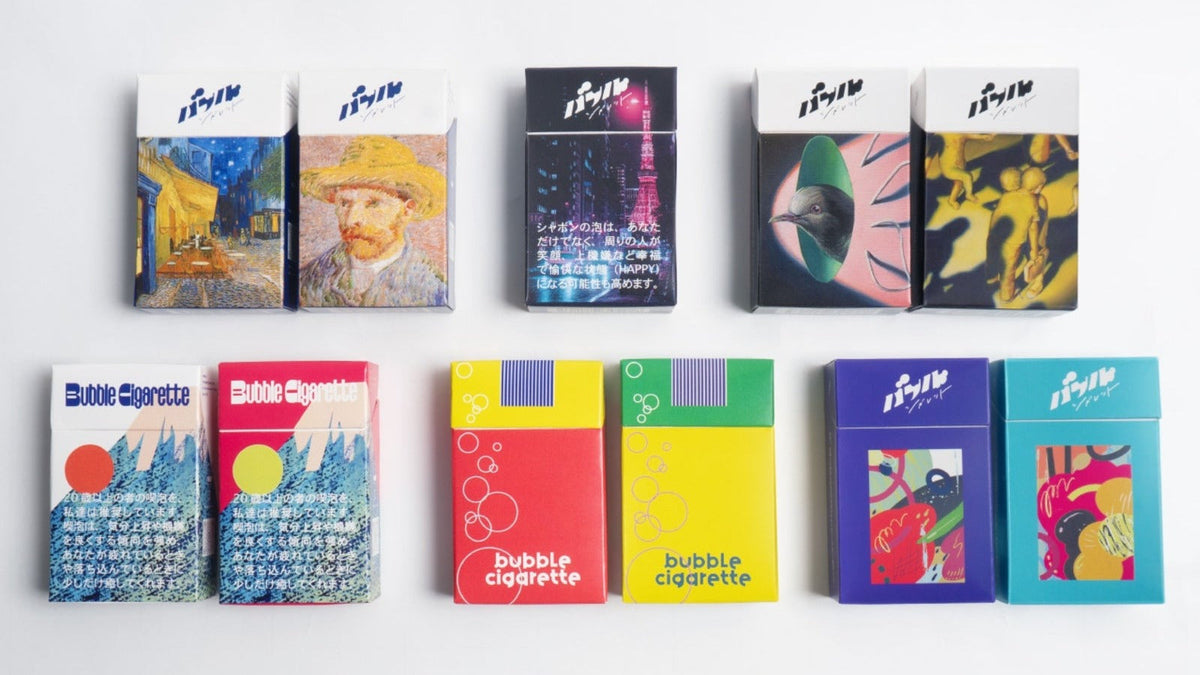Bubble Cigarette 日本泡泡煙 現售 11 款設計排列 梵高 田崎蟻 Modern Original 富士山 東京鐵塔