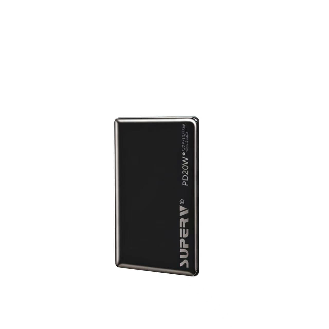 SUPERV 🇭🇰 PB05 極致超薄磁吸行動電源｜5000mAh・PD20W快充｜0.7cm超薄・MagSafe磁吸