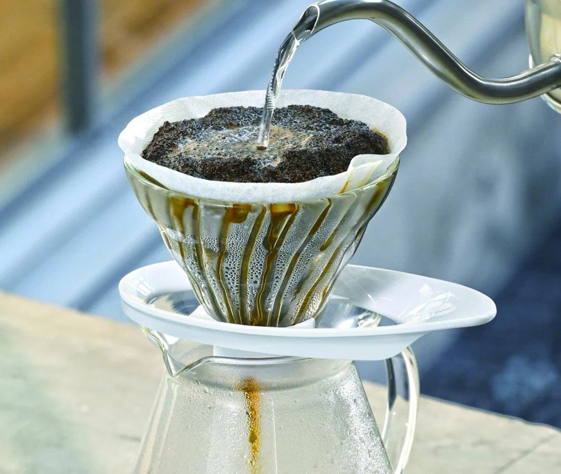 HARIO 🇯🇵  V60 耐熱玻璃手沖咖啡濾杯 01｜HARIO Glass® 日本製｜1-2杯用・黑/白雙色 VDGR-01